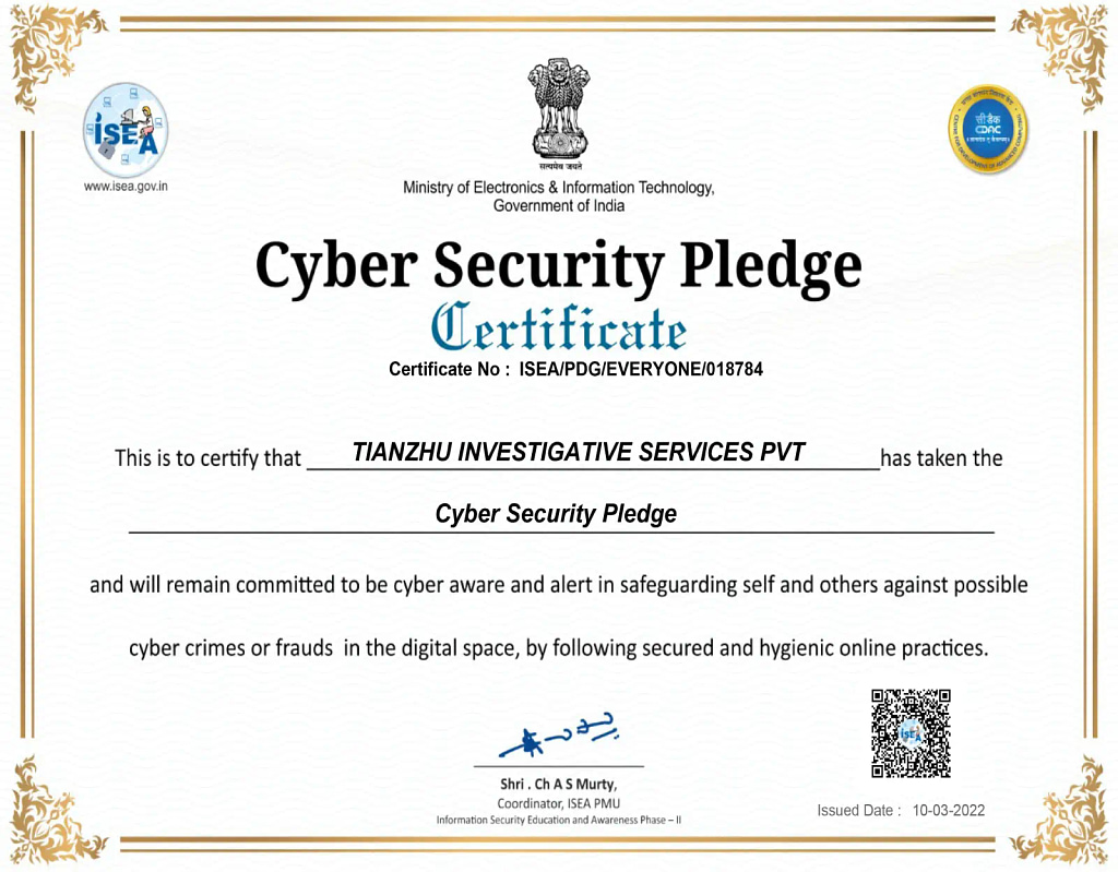Cyber-Security-pledge Certificate