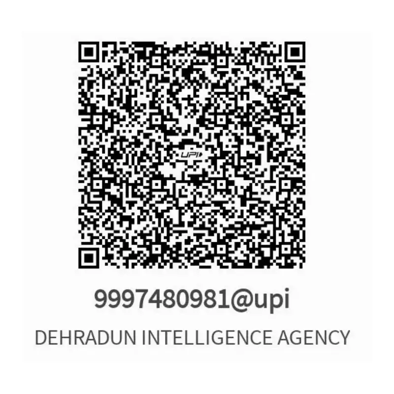 Dehradun intelligence agency payment QR.